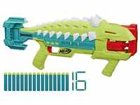 Nerf DinoSquad Armorstrike Blaster, Drehbart, 8 Dartpfeile, Griff, 16 Nerf Elite