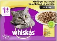 Whiskas 1 + Katzenfutter &ndash; Gefl&uuml;gel-Auswahl in Sauce &ndash; Schmackhaftes