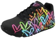 Skechers Damen James Goldcrown UNO-Highlight Love Sneaker, Black and Multi Heart