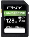 PNY 128GB EliteX-PRO 90 Klasse 10 U3 V90 UHS-II SD Flash Speicherkarte