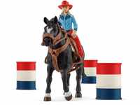 schleich 42576 Barrel Racing mit Cowgirl, für Kinder ab 3+ Jahren, FARM WORLD -