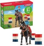 SCHLEICH Farm World | Barrel Racing mit Cowgirl 42576 | Bauernhof Set mit Cowgirl,