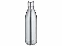 cilio ELEGANTE Trinkflasche Edelstahl poliert, 1L, auslaufsicher, Thermosflasche auch