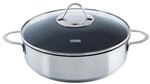 Kelomat, 3545-383, Perfekt Schmorpfanne mit Deckel, 28 cm Durchmesser, Edelstahl,