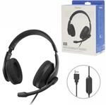 Hama USB Headset, Over Ear Kopfh&ouml;rer mit Mikrofon (PC Headset mit Lautst&auml;rkeregler