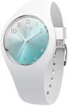 Ice-Watch - ICE sunset Turquoise - Wei&szlig;e Damenuhr mit Silikonarmband - 015745