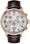 Tissot Herren-Armbanduhr T-Sport Chrono XL, klassisches braunes Lederband