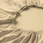 ESTELLA Spannbetttuch Samt Velours | Natur | Frottee | 150x200 cm | passend f&uuml;r