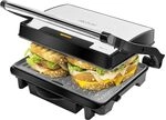 Cecotec Rock'nGrill 1500 Rapid Elektrogrill. RockStone-Steinverkleidung,