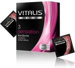 Vitalis PREMIUM Sensation - 3 Kondome mit 3-in-1 Effekt