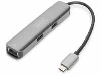DIGITUS USB-C Multiport Docking Station – 5 Ports – 1x HDMI (4K@30Hz) – 3X USB