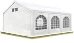 Partyzelt Festzelt 4x6 m in wei&szlig; Professional PE Plane 550 N Wasserdicht UV...