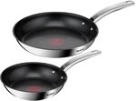 Tefal Pfannenset B817S255, Edelstahl, 2-teilig, 2-teilig, &Oslash; 20 cm, &Oslash; 26 cm