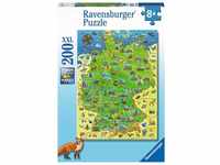 Ravensburger Kinderpuzzle - Bunte Deutschlandkarte - 200 Teile Puzzle für Kinder ab
