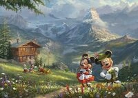 Schmidt Spiele 59938 Thomas Kinkade, Disney, Mickey & Minnie in den Alpen, 1.000