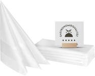 ZOLLNER 6er Set Mundservietten 100% Baumwolle, 40x40 cm, Wei&szlig;