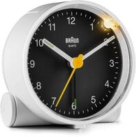 Braun Klassischer analoger Wecker Schlummerfunktion und Licht, ruhiges...