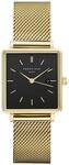 Rosefield Boxy Damenuhr mit goldfarbenem Edelstahl-Mesh-Armband 24mm