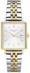 Rosefield The Boxy Damen Uhr analog Quarzwerk mit Edelstahl Armband QVSGD-Q013