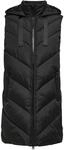 JACQUELINE de YONG JDY Damen 3/4-lange Steppweste mit Kapuze JDYSkylar Padded Hood