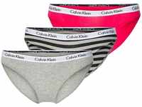 Calvin Klein Damen Bikini Style Unterwäsche, Pink/Grey/Rainer Stripe_Silver, XS