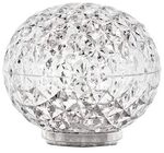 Kartell Mini Planet, Tischleuchte, Dimmbare Batterieversion, Glasklar, &Oslash; 16 cm