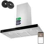 CIARRA CBCS9102 A+++ Dunstabzugshaube 90cm Umluft 650m&sup3;/h mit CBCF003