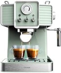 Cecotec Express-Kaffeemaschine Power Espresso 20 Tradizionale Light Green, 1350 W,