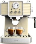 Cecotec Express-Kaffeemaschine Power Espresso 20 Tradizionale Light Yellow. 1350 W,