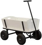 Sunny Billy Beach Wagon Bollerwagen in Schwarz | Handwagen aus Holz mit...