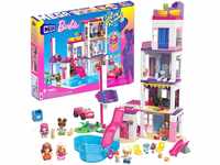 Mega HHM01 - Barbie Color Reveal Traumvilla Spielset, Baukasten mit über 25