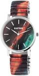 Raptor Colorful Edition Damen-Uhr Zugband Edelstahl Motiv Bunt Print Analog Quarz