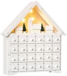 HOMCOM Adventskalender zum Bef&uuml;llen 24 Schubladen Wei&szlig; 39 x 9 x 42 cm 