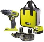 RYOBI 18 V ONE+ Akku-Schlagbohrschrauber R18PD2-242S mit 2-Gang-Getriebe und 40 Nm