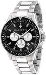 Maserati Herrenuhr, Sfida Kollektion, aus Edelstahl, mit Edelstahl-Armband -
