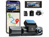 AZDOME 3 Linse Dashcam 1440P + 1080P + 1080P Auto Kamera mit WiFi, GPS, 4K...