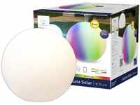 tint smarte Outdoor LED Kugel Calluna Solar, Solarleuchtkugel Ø 25 cm, weißes...