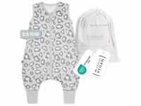 emma & noah Premium Baby Schlafsack mit Füßen Ganzjahr, Bequem &...