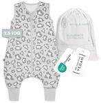 emma & noah Premium Baby Schlafsack mit F&uuml;&szlig;en Ganzjahr, Bequem & Atmungsaktiv, 100%