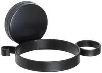 WENKO Static-Loc Plus Haartrocknerhalter Pavia Schwarz, F&ouml;hnhalterung mit Kamm- und