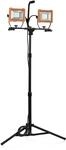 Smartwares FCL-80114 Baustrahler mit Stativ &ndash; 2x 30 W LED &ndash; 4800 Lm,