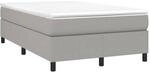 vidaXL Boxspringbettgestell Hellgrau 120x200 cm Stoff