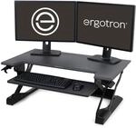 ERGOTRON WorkFit-TL Sitz-Steh-Schreibtisch-Arbeitsplatz schwarz
