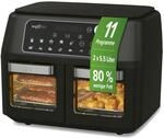 MAXXMEE Hei&szlig;luft-Fritteuse Doppelkammer 11 Liter | Clevere Kombination aus