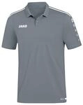 JAKO Herren Polo Striker 2.0, steingrau/wei&szlig;, M, 6319