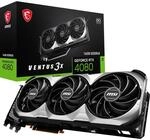 MSI GeForce RTX 4080 16GB Ventus 3X OC Gaming Grafikkarte - NVIDIA RTX 4080, 16 GB