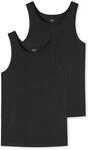 Uncover by Schiesser - Unterhemd/Tanktop - 2er Pack (XL Schwarz)
