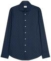 Seidensticker Herren Slim Fit Langarm Hemd, Dunkelblau, 39 EU
