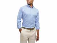 eterna Herren Kariertes Soft Tailoring Shirt MODERN FIT 1/1 blau 42_H_1/1