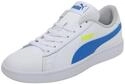 PUMA Unisex Kid's Smash V2 L Jr Sneakers, Puma White Victoria Blue, 5 UK